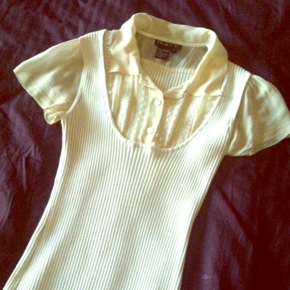 Light yellow knit top
