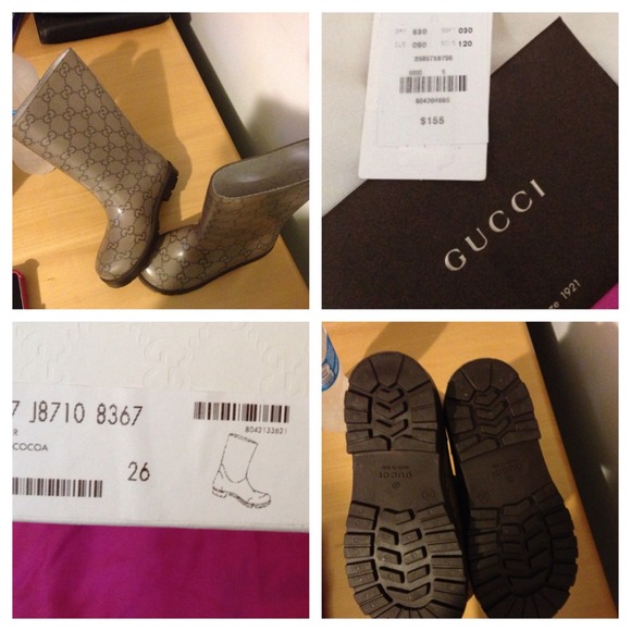 Child Gucci rain boots worn once