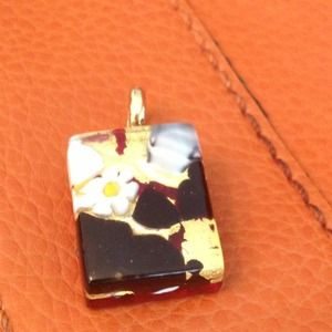 Authentic Murano Glass abstract daisy pendant