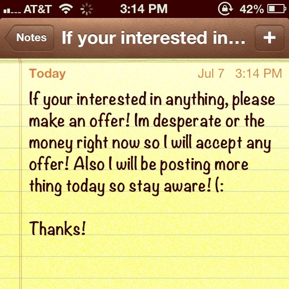 Make an offer! (: