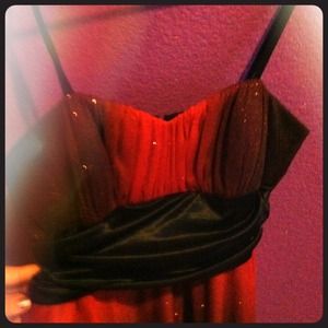 Red GLITTER cocktail dress