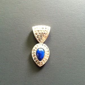 925 Sterling Silver Pendant with Blue Stone