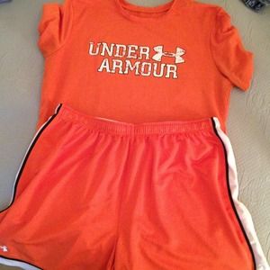 Under Armour Shirt/Shorts Set - Orange