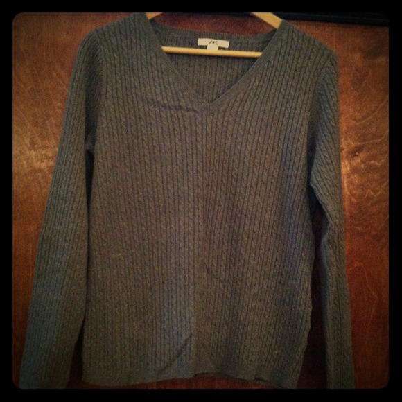 AK cotton fine cable knit sweater