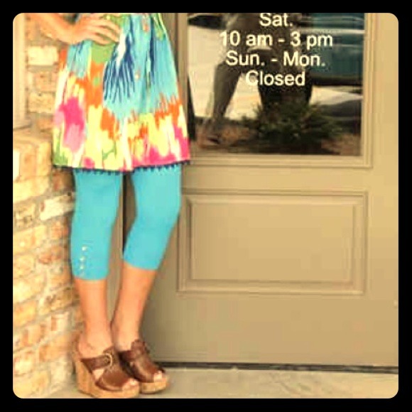 Blue nylon leggins - Picture 1 of 2