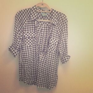 Checkered C & C button up