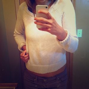 Cream white knit sweater
