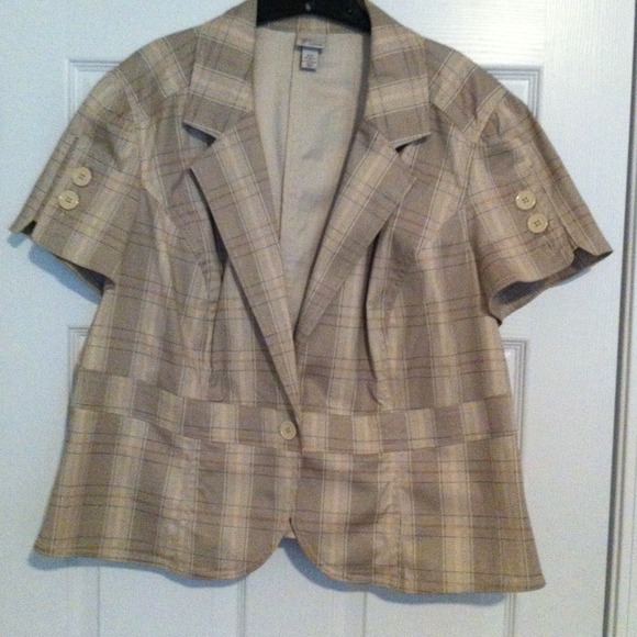 Plaid tan jacket