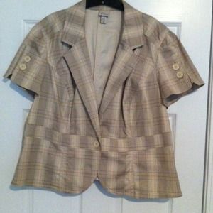 Plaid tan jacket