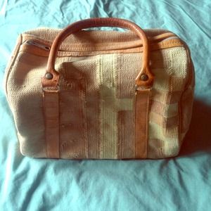 Cotton dhurrie rug handbag