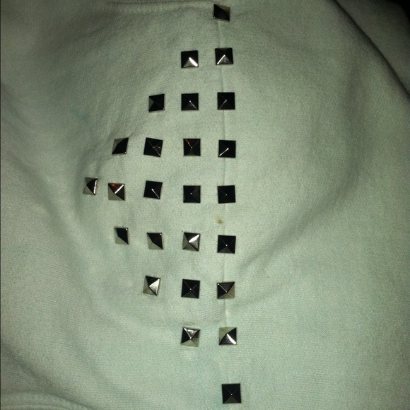 Upcycled dip dyed blue ombre crew neck - Picture 3 of 4