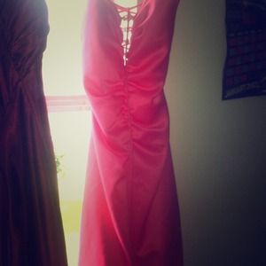A pink dress that's brand new