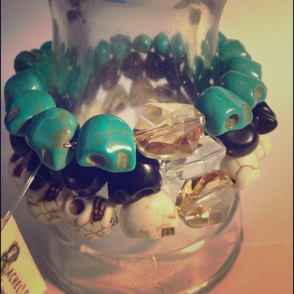 Dia de los Muertos Honesty Bracelet with Crystal - Picture 1 of 5