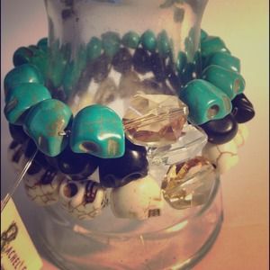 Dia de los Muertos Honesty Bracelet with Crystal