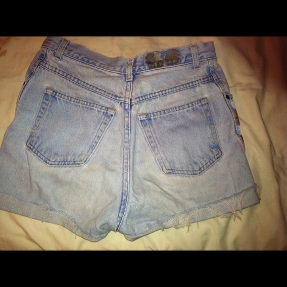 Upcyled American Flag High Waisted Shorts - Picture 2 of 2