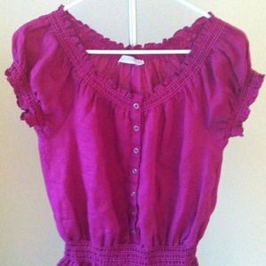 Pink Peasant Top