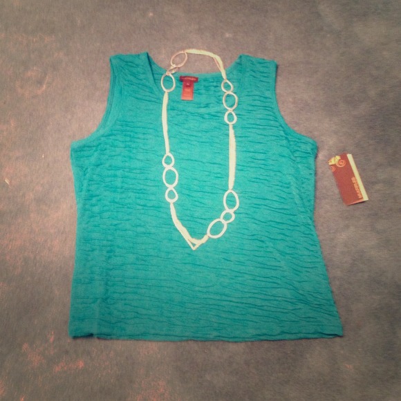 Blue scrunch tank