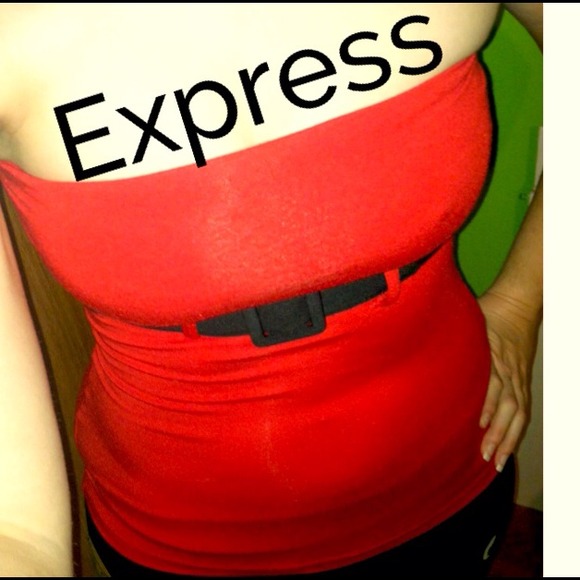 Express tube top w/ attached belt