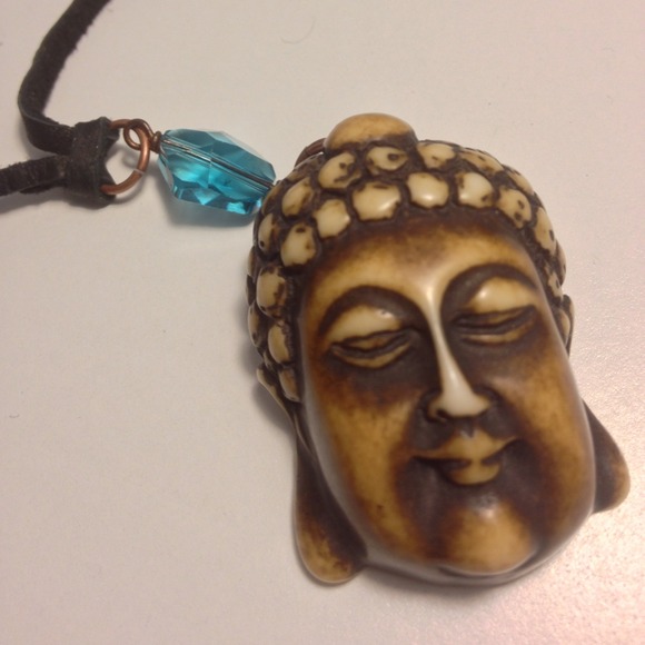 Buddha Flow Statement Necklace with Crystal - Picture 2 of 3