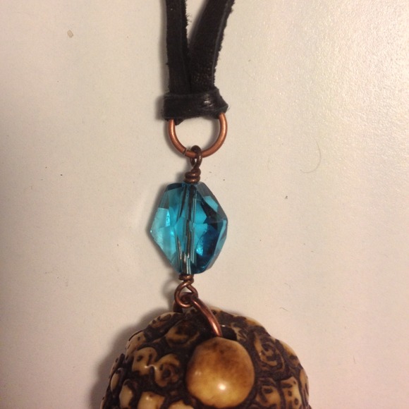 Buddha Flow Statement Necklace with Crystal - Picture 3 of 3