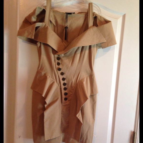 Beige party dress NWT