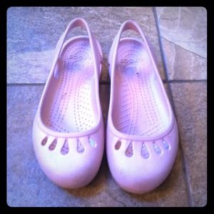 SOLD IN BUNDLE!!!Pink croc sling backs