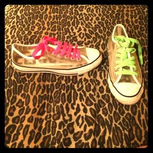 💚rare clear converse 👏women size 8💚