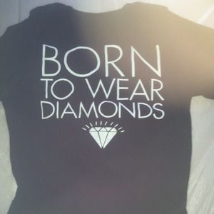Long sleeve born to wear diamonds onesie