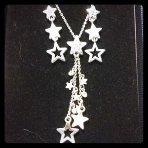 Star earring and necklace set