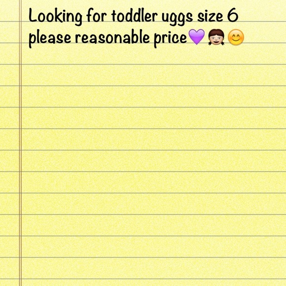 Toddler uggs size 6 preferably chestnut