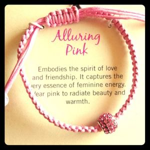 Sterling Silver Genuine Crystal Pink Bracelet