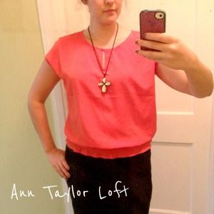 Ann Taylor Loft Red Top