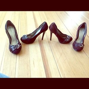 Size 7 high heels- brown and black Size 7 high heels- brown and black
