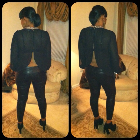 ♠THAT♠ACE♠BLACK♠COUTURE♠TOP♠ - Picture 4 of 4