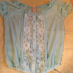 Blue button up shirt