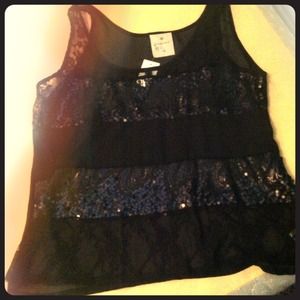 Lace and Sequined Tank