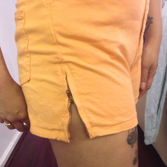 American Apparel High Waist Side Zipper in Orange - Picture 2 of 3
