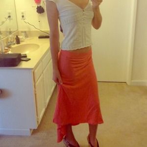 Cute for Beach Hi-Low Coral Reef Color Skirt XS