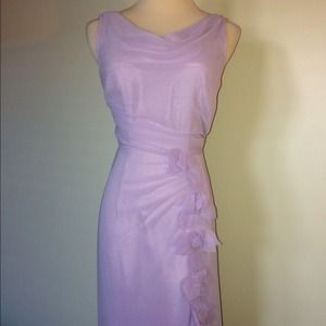 NWOT A.B.S Lavender Chiffon Dress
