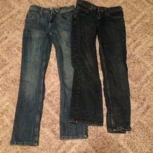 2 pairs of lee boys jeans