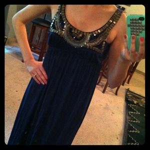 Dark blue maxi dress