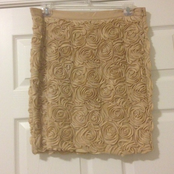 NWT Banana Republic gold shimmer skirt