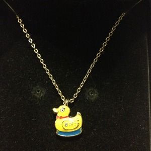 Yellow duck necklace
