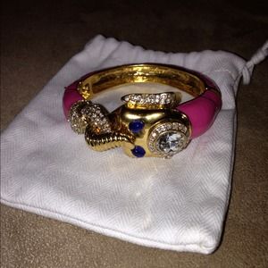 Reduced! J.CREW Gold Enameled Elephant Bracelet