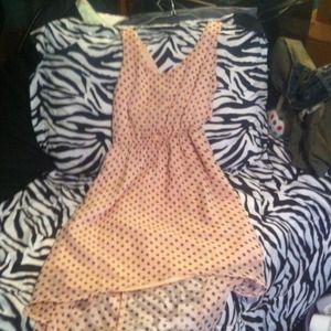 Polka dotted high low