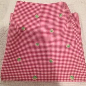 Talbots Cute Pink/White Skirt with Limes in Size 8
