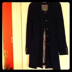 Free People spring/fall dark navy coat.  Size 2
