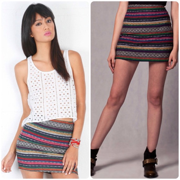 Urban Outfitters Dresses & Skirts - Mexican Aztec Print Multi Color Skirt