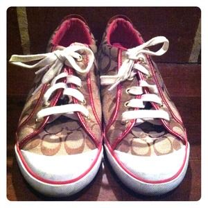Coach , pink tennis shoes