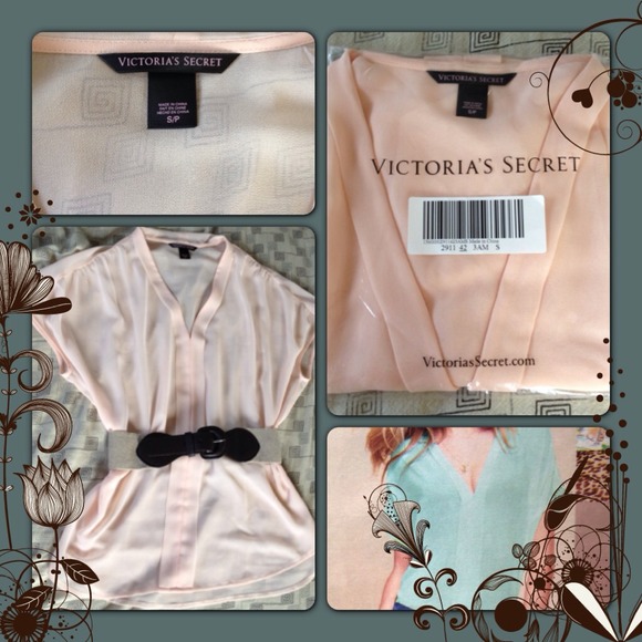 🎀SOLD!!🎀Victoria's Secret sheer v-neck top💗💗